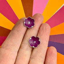 Load image into Gallery viewer, Tiny Blossoms Tin Post Earrings