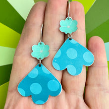 Load image into Gallery viewer, Turquoise Flowers &amp; Dots Trefoil Earrings