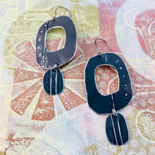 Load image into Gallery viewer, Mod Midnight Upcycled Tin Earrings