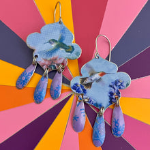 Load image into Gallery viewer, Hummingbird Chandelier Tin Earrings