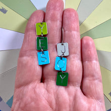 Load image into Gallery viewer, YES to JOY Tiny Tin Earrings |  Various Colors