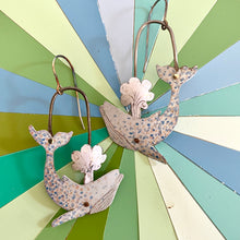 Load image into Gallery viewer, Dotty Cream Humpback Exhale Earrings