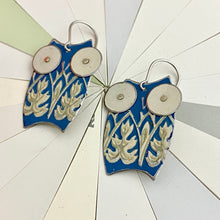 Load image into Gallery viewer, Cadet Blue Owl Earrings