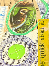 Load image into Gallery viewer, Be Quick About It  |  Small Sewn Paper Collage
