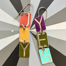 Load image into Gallery viewer, YES to JOY Tin Earrings |  Various Colors
