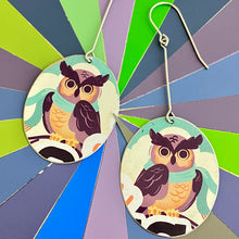 Load image into Gallery viewer, Winter Owl Earrings