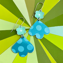 Load image into Gallery viewer, Turquoise Flowers &amp; Dots Trefoil Earrings