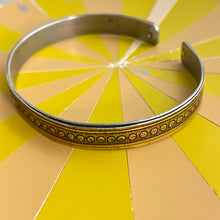 Load image into Gallery viewer, Antiqued Gold Dots Pendaflex Tin Cuff