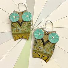 Load image into Gallery viewer, Turquoise Eyed Owl Earrings