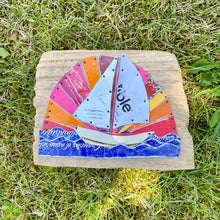 Load image into Gallery viewer, Unerringly I Rush Upcycled Tin Wall Art