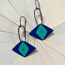 Load image into Gallery viewer, Turquoise &amp; Ocean Cat Eye Earrings