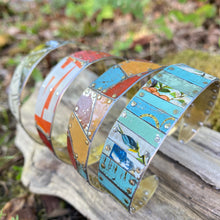 Load image into Gallery viewer, Mixed Vintage Tesserae Tin Cuff