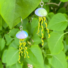 Load image into Gallery viewer, Pastel &amp; Acid Green Jellyfish Tin Earrings