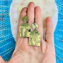 Load image into Gallery viewer, Golden Botanicals Arch Upcycled Tin Earrings