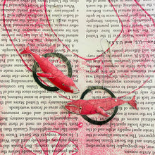 Load image into Gallery viewer, Dusty Carmine Humpback Upcycled Tin Earrings