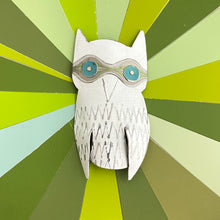 Load image into Gallery viewer, Quirky Owl III Upcycled Tin Brooch
