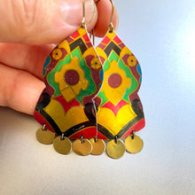 Load image into Gallery viewer, Whitman’s Temple Drop Tin Earrings