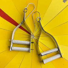 Load image into Gallery viewer, Wishbone White Earrings