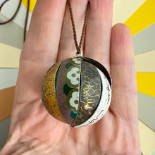 Load image into Gallery viewer, Golden Globe Pendant Tin Necklace