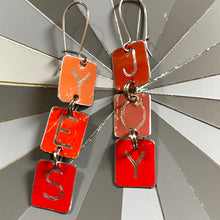 Load image into Gallery viewer, YES to JOY Tiny Tin Earrings |  Various Colors
