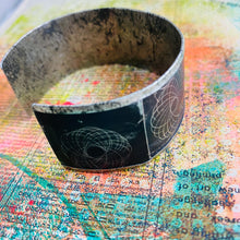 Load image into Gallery viewer, Spirography Upcycled Tesserae Tin Cuff