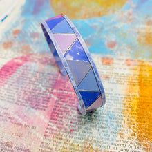Load image into Gallery viewer, Pale Lilac Triangles Tesserae Tin Cuff