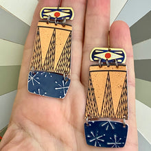 Load image into Gallery viewer, Vintage Copper Juju Tin Earrings