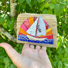 Load image into Gallery viewer, Unerringly I Rush Upcycled Tin Wall Art