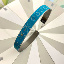Load image into Gallery viewer, Narrow Turquoise Pendaflex Tin Cuff