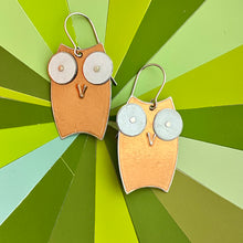 Load image into Gallery viewer, Copper Owl Earrings