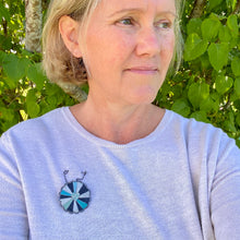 Load image into Gallery viewer, Turquoise Love Mandala Tin Necklace or Brooch