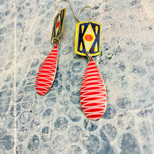 Load image into Gallery viewer, Springy Upcycled Tin Earrings
