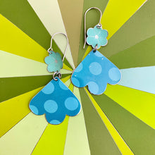 Load image into Gallery viewer, Turquoise Flowers &amp; Dots Trefoil Earrings