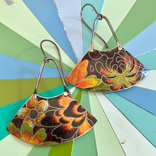Load image into Gallery viewer, Autumn Hues Fan Earrings
