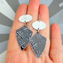 Load image into Gallery viewer, Black &amp; White Asterisk Earrings