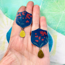 Load image into Gallery viewer, Claret Berries Upcycled Tin Earrings