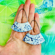 Load image into Gallery viewer, Delft Blue Wide Arc Earrings