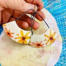 Load image into Gallery viewer, Wildflowers Wide Arc Earrings