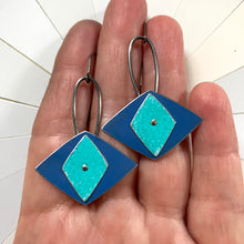 Load image into Gallery viewer, Turquoise &amp; Ocean Cat Eye Earrings