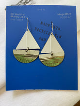 Load image into Gallery viewer, RESERVED:  Sail Boat Tin Earrings