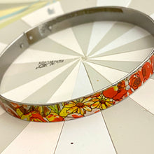 Load image into Gallery viewer, Allover Flowers Pendaflex Tin Bangle
