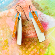 Load image into Gallery viewer, Rustic Layered Upcycled Tin Earrings