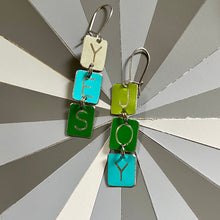 Load image into Gallery viewer, YES to JOY Tiny Tin Earrings |  Various Colors