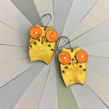 Load image into Gallery viewer, Shimmery Gold Owl Earrings