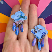 Load image into Gallery viewer, Hummingbird Chandelier Tin Earrings