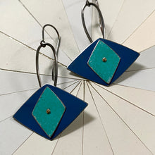 Load image into Gallery viewer, Turquoise &amp; Ocean Cat Eye Earrings
