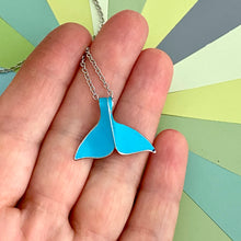 Load image into Gallery viewer, Little Whale Tail Tin Necklace