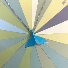 Load image into Gallery viewer, Little Whale Tail Tin Necklace