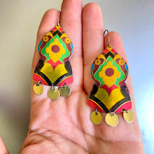 Load image into Gallery viewer, Whitman’s Temple Drop Tin Earrings