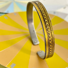 Load image into Gallery viewer, Antiqued Gold Dots Pendaflex Tin Cuff